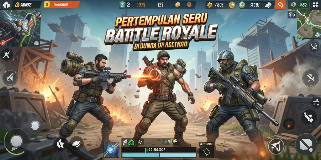Gameplay seru ADG62 dalam pertempuran Battle Royale.