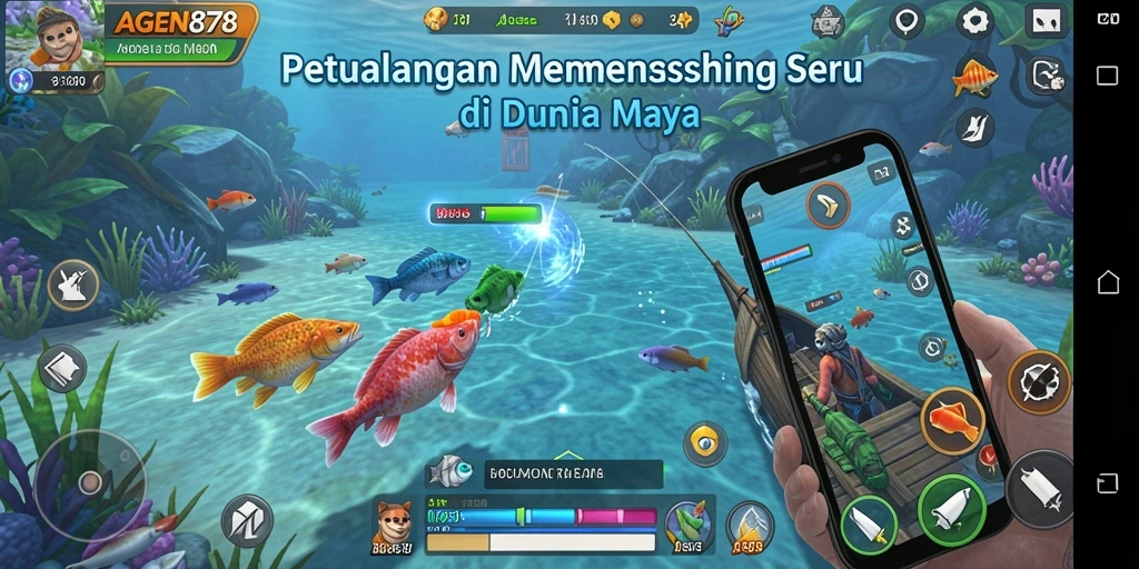 Screenshot gameplay AGEN878 yang menampilkan keseruan memancing.