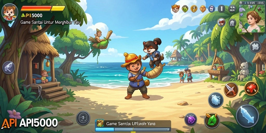 Screenshot API5000 menampilkan gameplay seru dalam suasana santai.