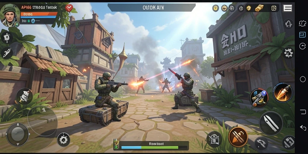 Tampilan gameplay strategi yang mendebarkan dan penuh taktik.