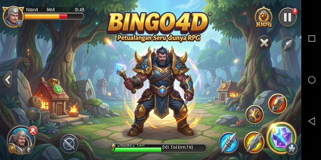 Tampilan visual menakjubkan dari gameplay RPG BINGO4D.