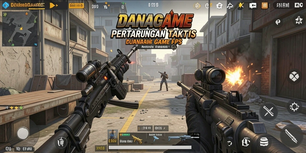 Gameplay seru DANAGAME dengan aksi tembak-menembak yang intens.