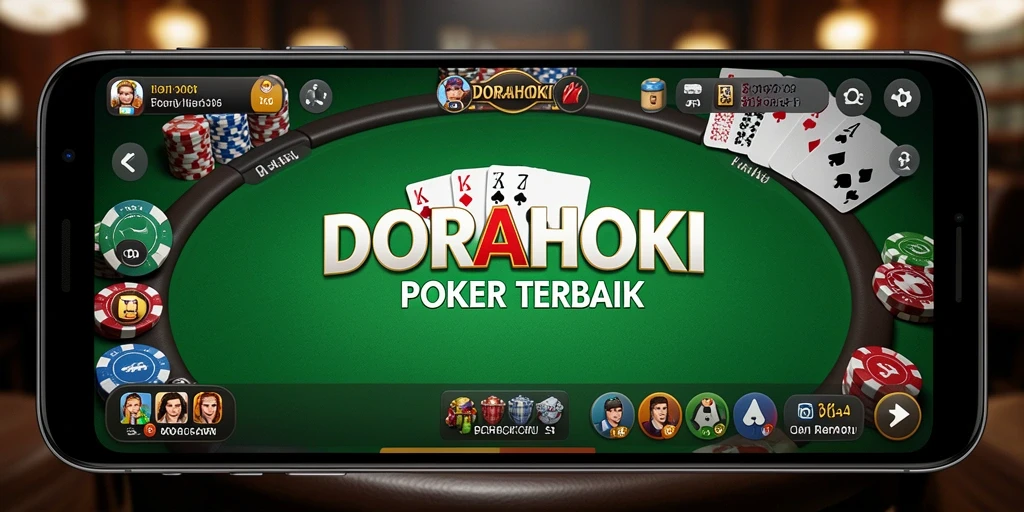 Screenshot gameplay DORAHOKI menampilkan aksi seru permainan Poker.