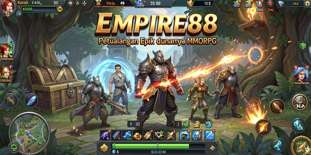 Screenshot gameplay EMPIRE88 menampilkan pertarungan epik dan grafik yang menawan.