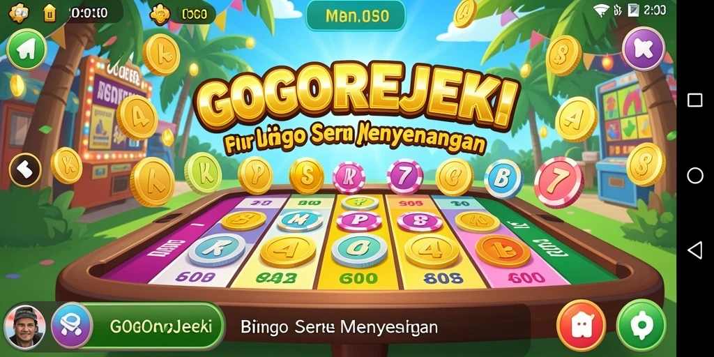 Tampilan gameplay menarik dari GOGOREJEKI dengan suasana Bingo.