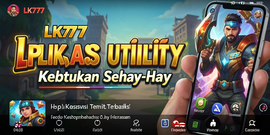Tampilan utama aplikasi LK777 menampilkan fitur pengingat dan catatan.