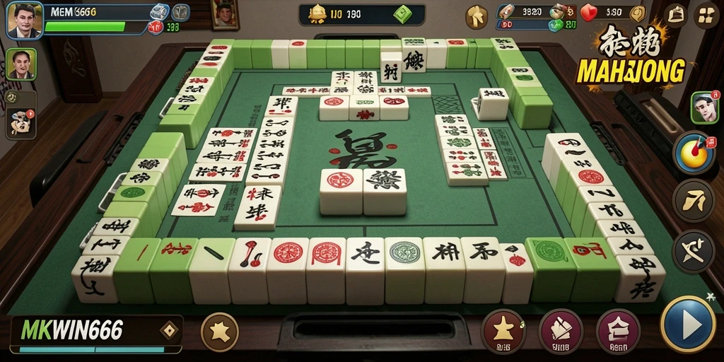 Tampilan gameplay MKWIN666 dengan elemen Mahjong yang menarik.