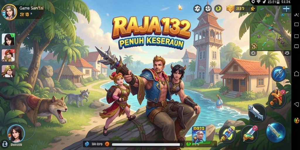Tampilan menarik dan menyenangkan dari gameplay RAJA132.