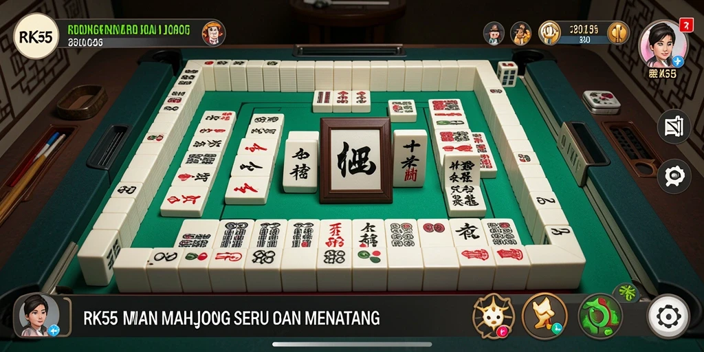 Tampilan gameplay Mahjong RK55 yang menarik dan menantang.
