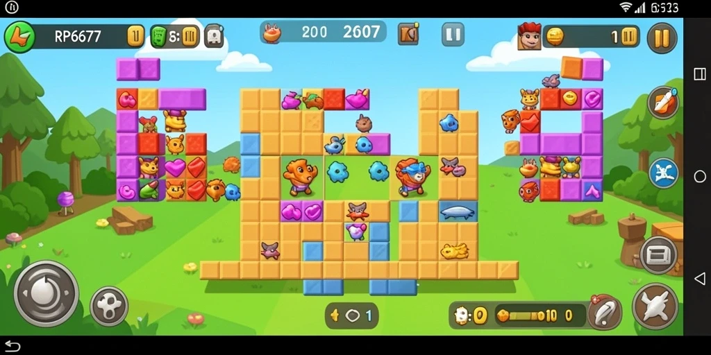 Tampilan gameplay RP6677 dengan berbagai puzzle yang menantang.