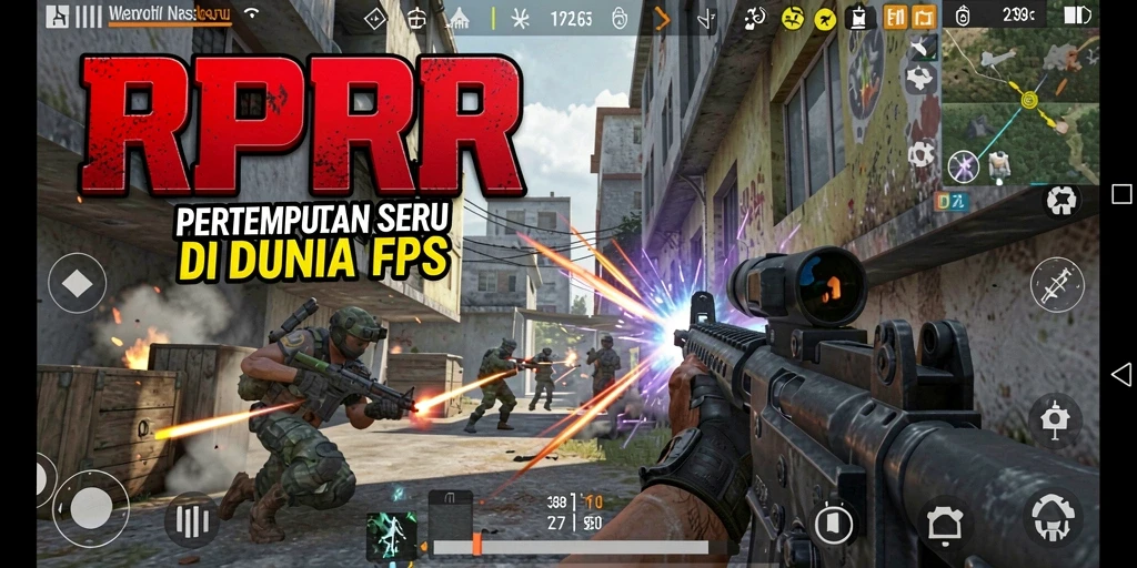 Screenshot menampilkan aksi seru dalam pertempuran FPS di RPRR.