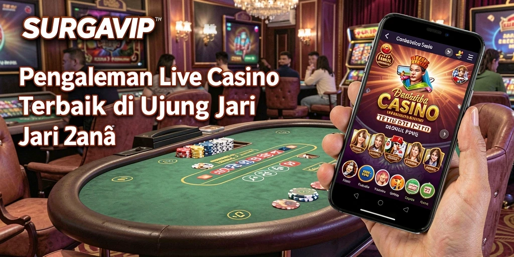 Tampilan gameplay SURGAVIP yang menarik dan interaktif dalam suasana Live Casino.