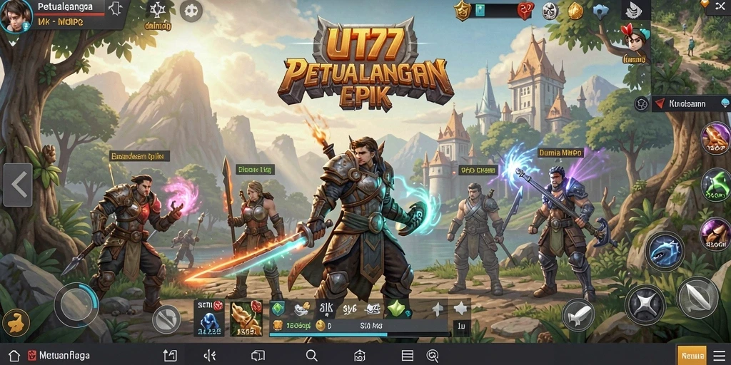 Gameplay utamanya menampilkan pertarungan epik di dunia yang luas.