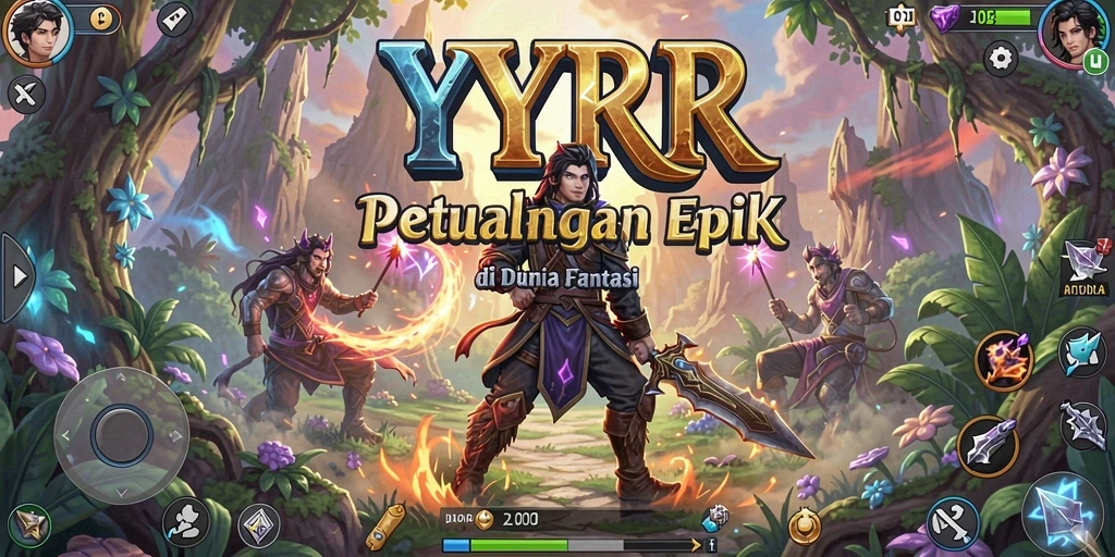 Tampilan gameplay mendebarkan dari dunia RPG YYRR.